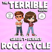 Rock Cycle THE TERRIBLE GAME - No Prep Grade 7 Science Review Activity