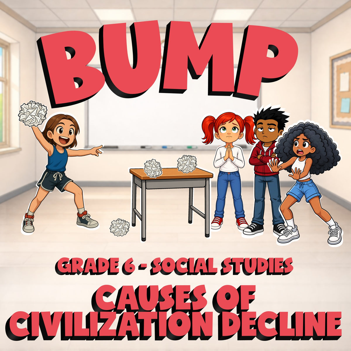 Causes of Civilization Decline BUMP Socials Game - No Prep Grade 6 Review
