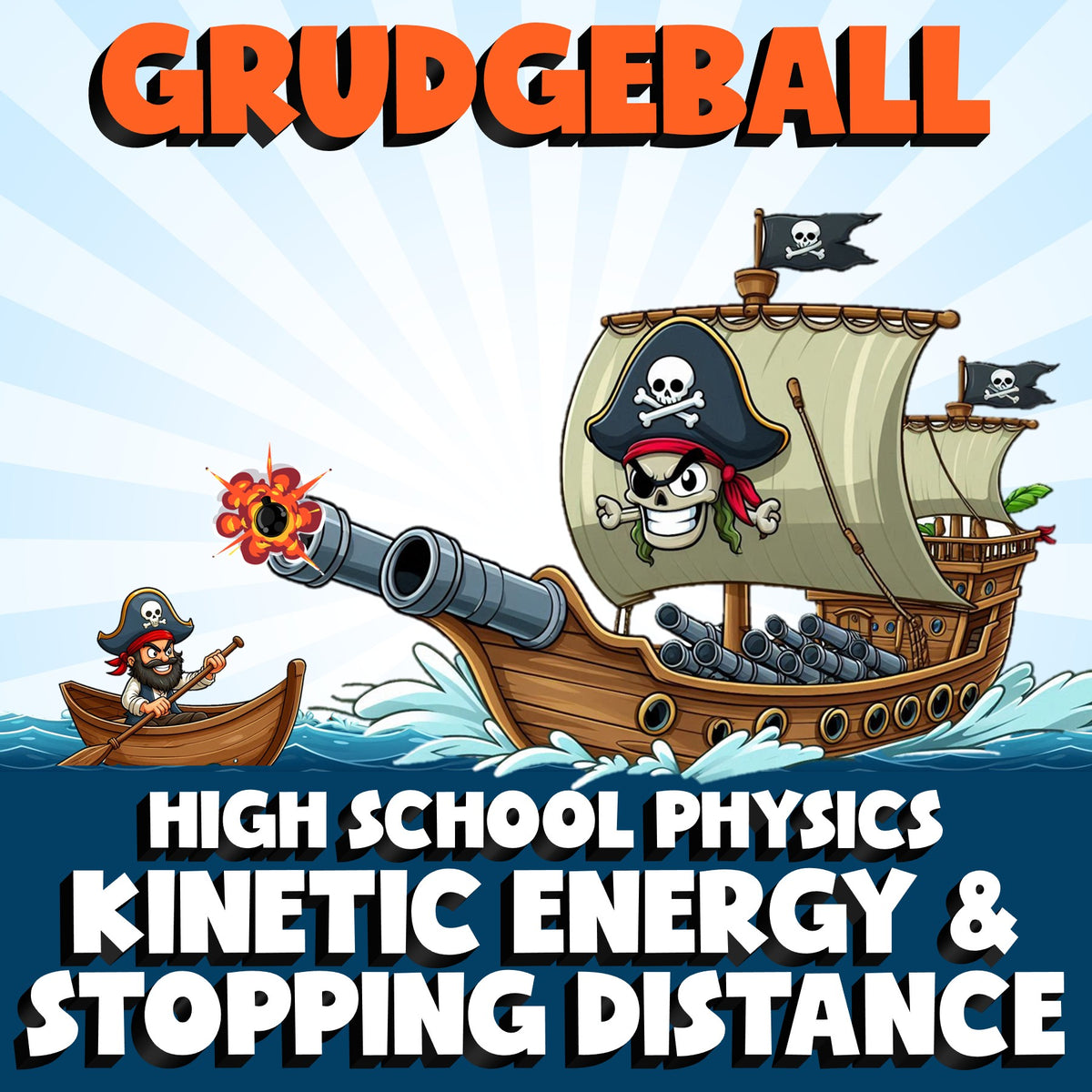 Kinetic Energy & Stopping Distance GRUDGEBALL Science Game - No Prep Physics