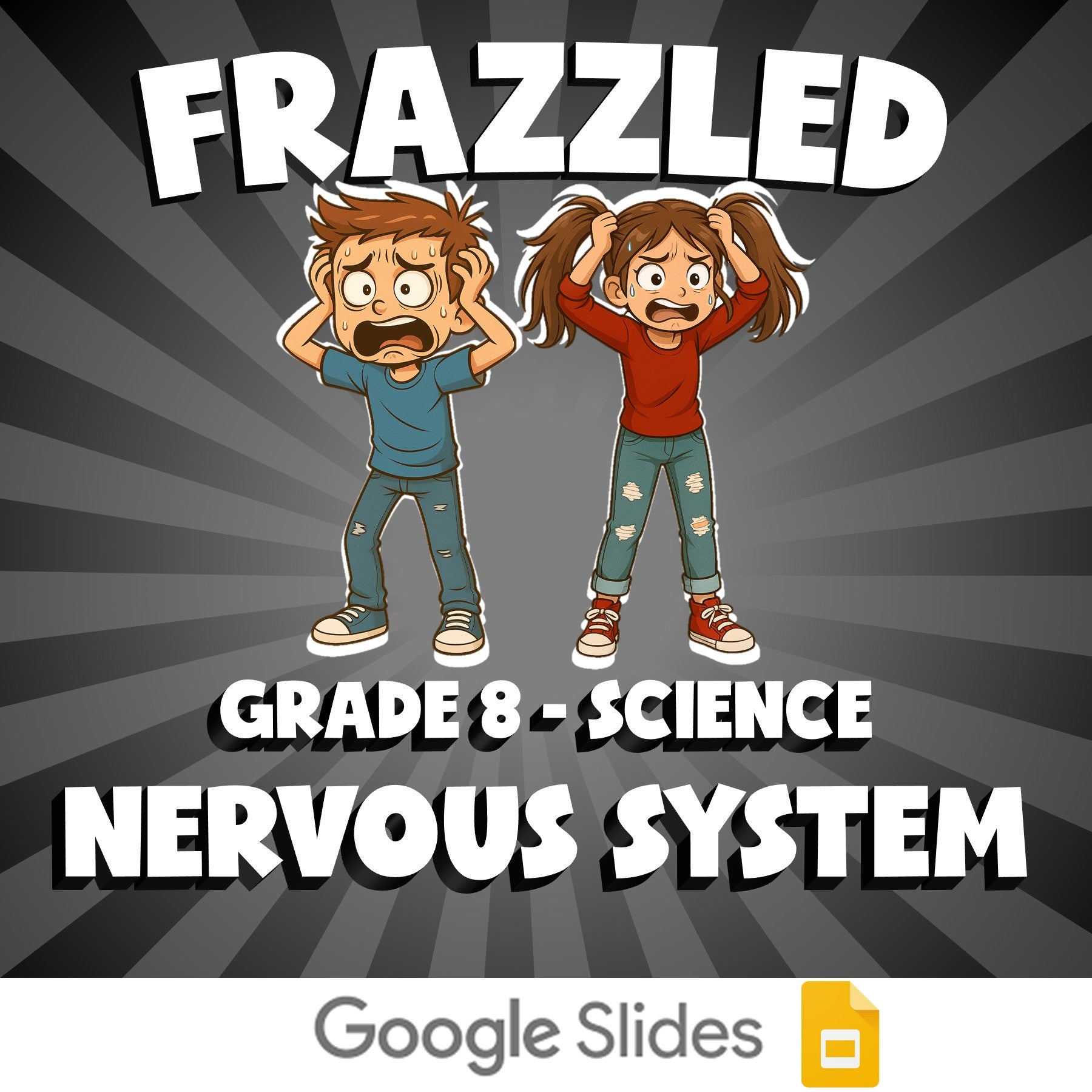 Nervous System FRAZZLED Science Game - No Prep Grade 8 Review Activity