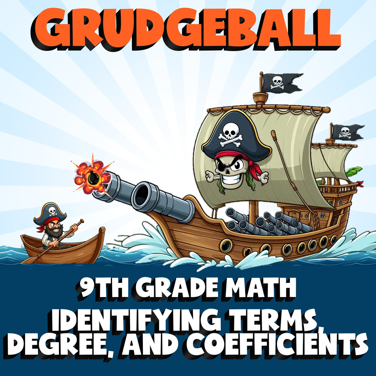 Identifying Terms, Degree, and Coefficients GRUDGEBALL Math Game - Grade 9