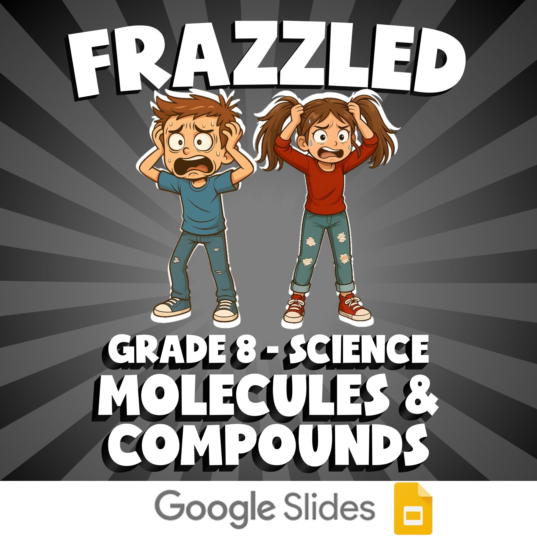 Molecules & Compounds FRAZZLED Science Game - No Prep Grade 8 Review Activity