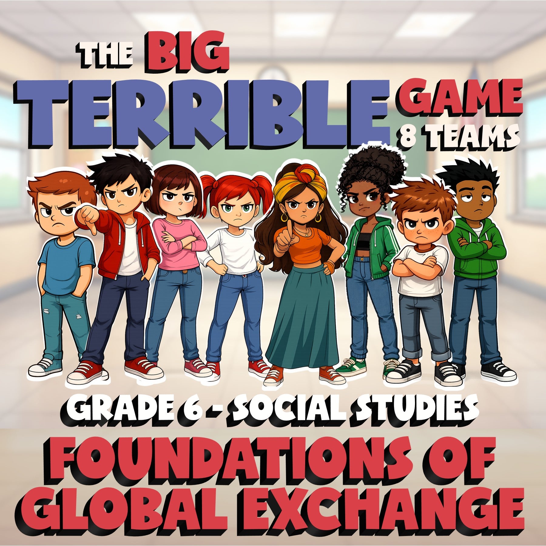 Foundations of Global Exchange BIG TERRIBLE GAME - Grade 6 Socials Review