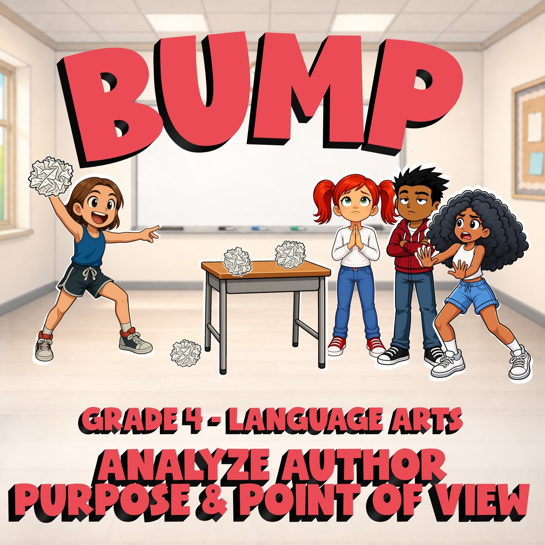 Analyze Author Purpose & Point of View BUMP ELA Game - No Prep Grade 4 Review