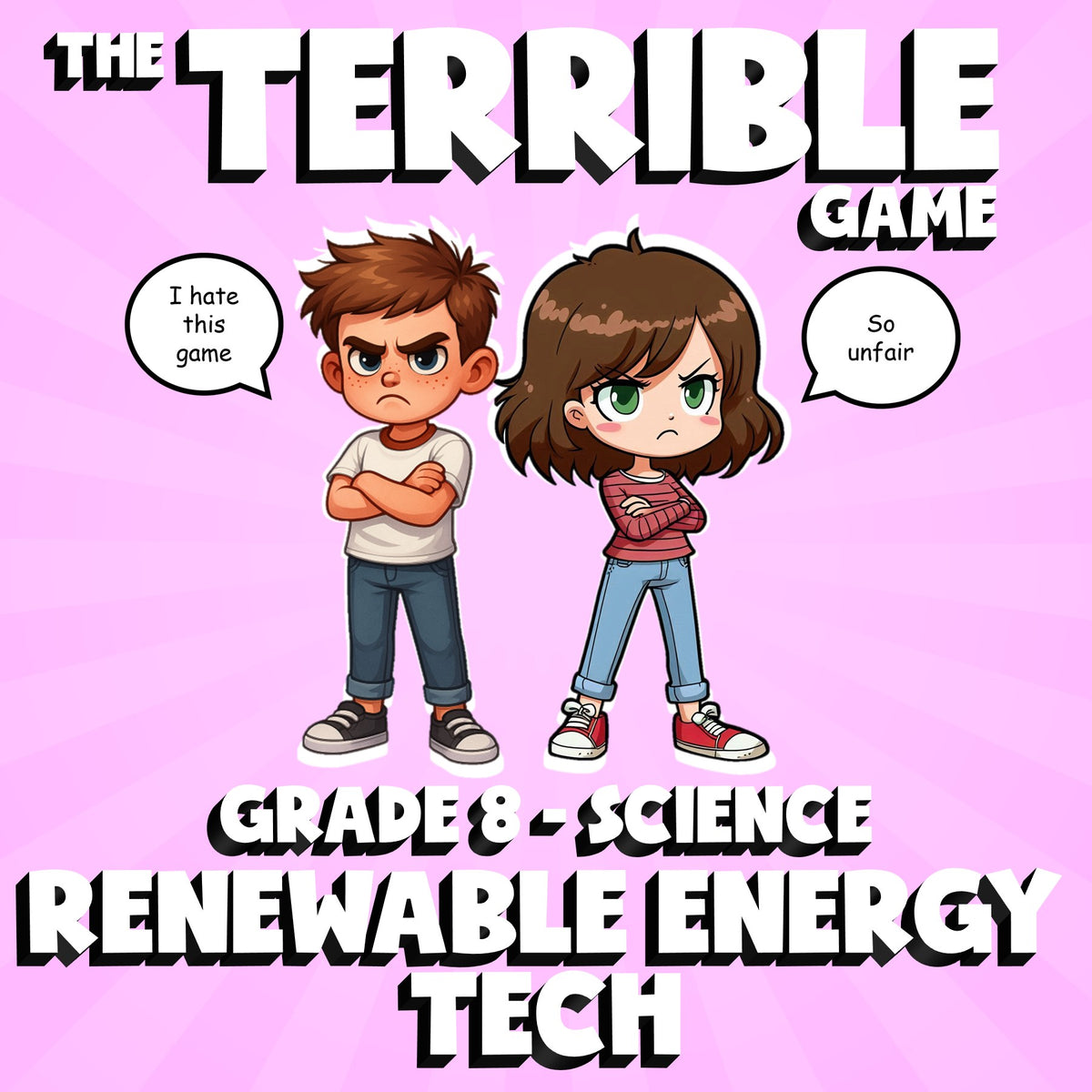 Renewable Energy Tech THE TERRIBLE GAME - No Prep Grade 8 Science Review
