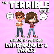 Earthquakes & Faults THE TERRIBLE GAME - No Prep Grade 9 Science Review Activity