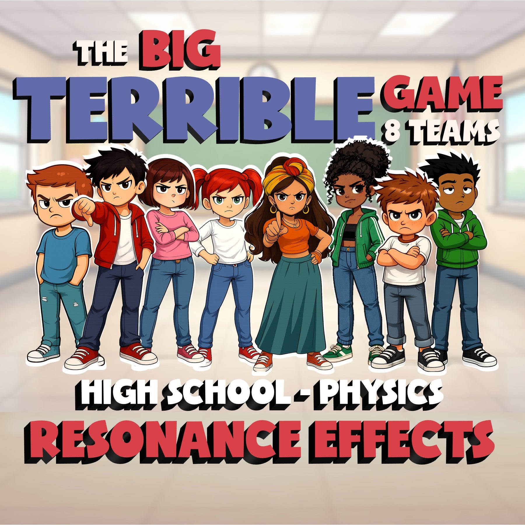 Resonance Effects BIG TERRIBLE GAME - No Prep Physics Science Review Activity