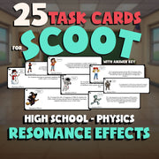Resonance Effects SCOOT TASK CARDS Science Game - No Prep Physics Review