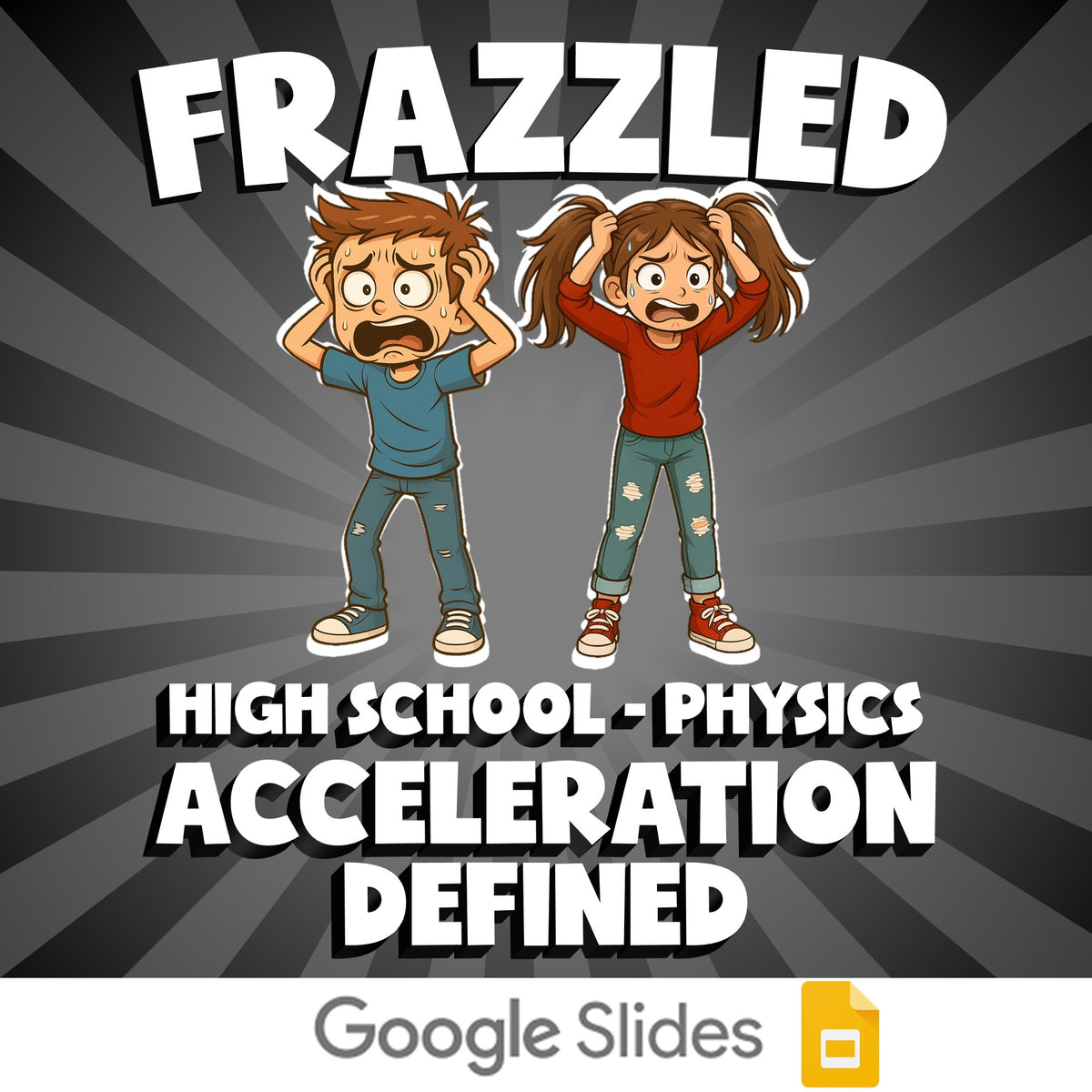 Acceleration Defined FRAZZLED Science Game - No Prep Physics Review Activity
