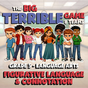 Figurative Language & Connotation BIG TERRIBLE GAME - No Prep Grade 5 ELA Review