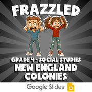 New England Colonies FRAZZLED Socials Game - No Prep Grade 4 Review Activity