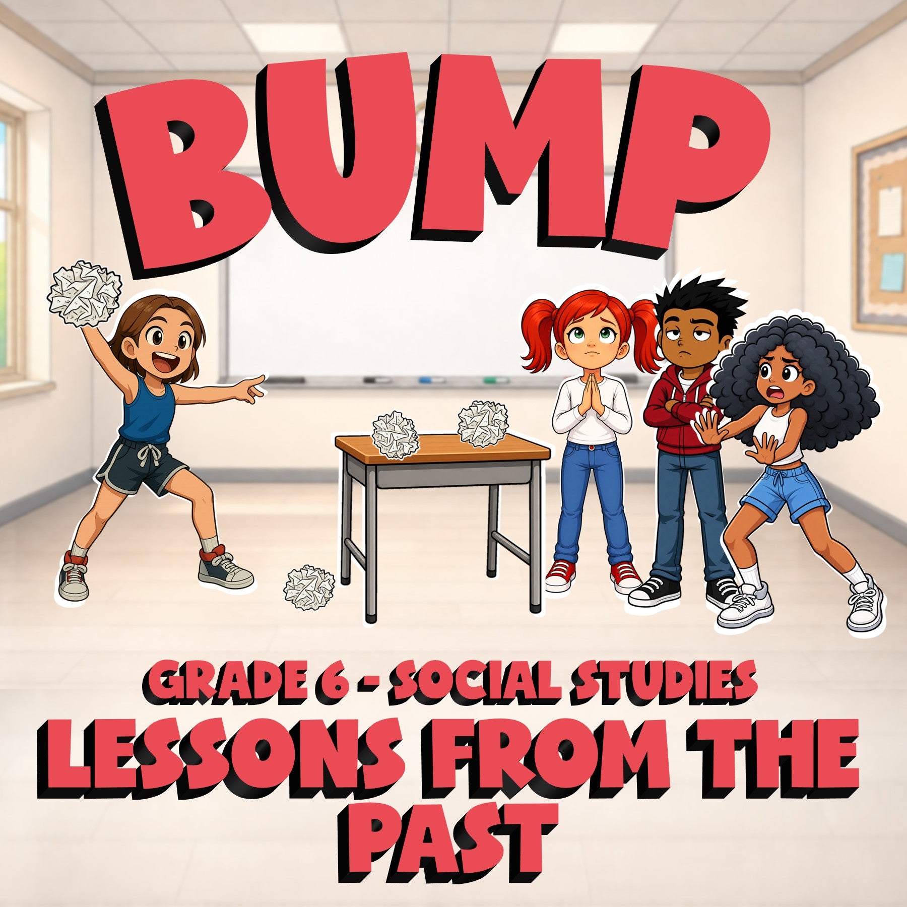 Lessons from the Past BUMP Socials Game - No Prep Grade 6 Review Activity