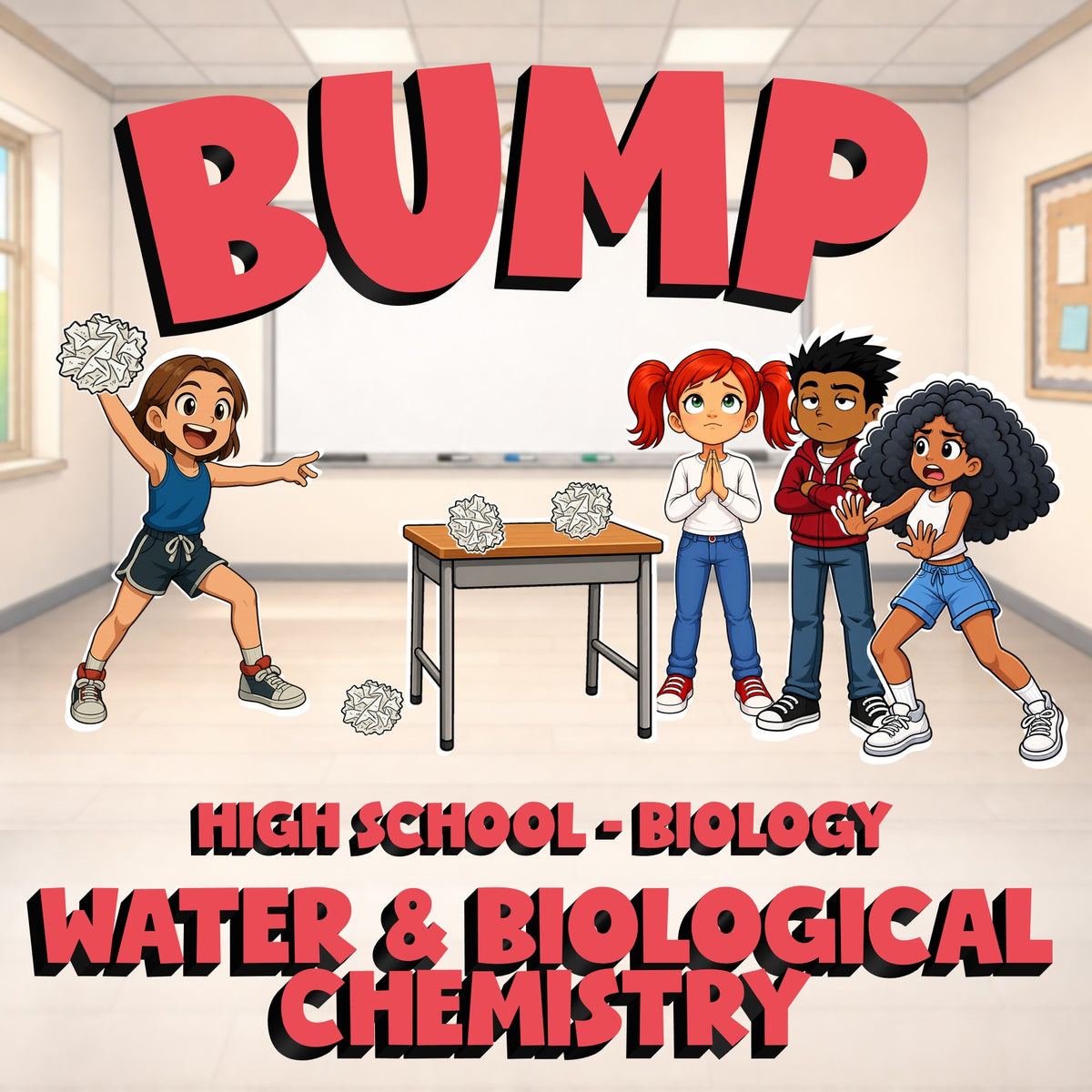 Water & Biological Chemistry BUMP Science Game - No Prep Biology Review Activity