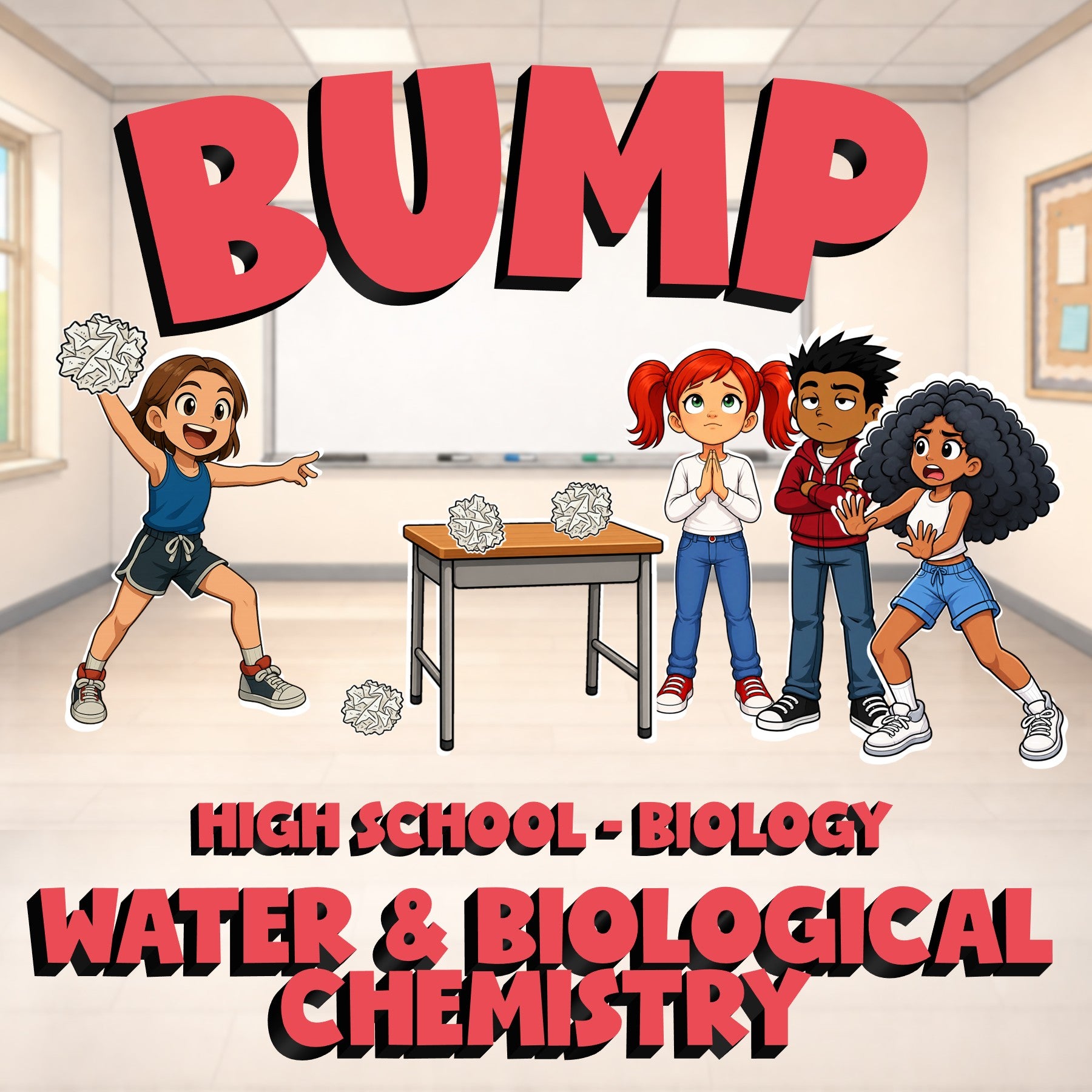 Water & Biological Chemistry BUMP Science Game - No Prep Biology Review Activity