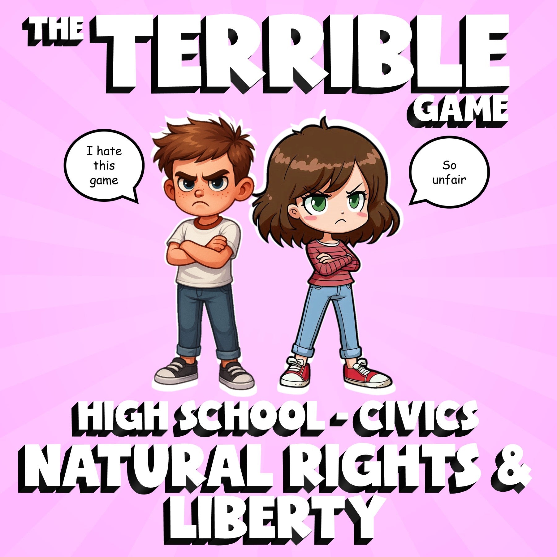 Natural Rights & Liberty THE TERRIBLE GAME - No Prep Civics Review Activity