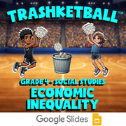 Economic Inequality TRASHKETBALL Socials Game - No Prep Grade 4 Review Activity