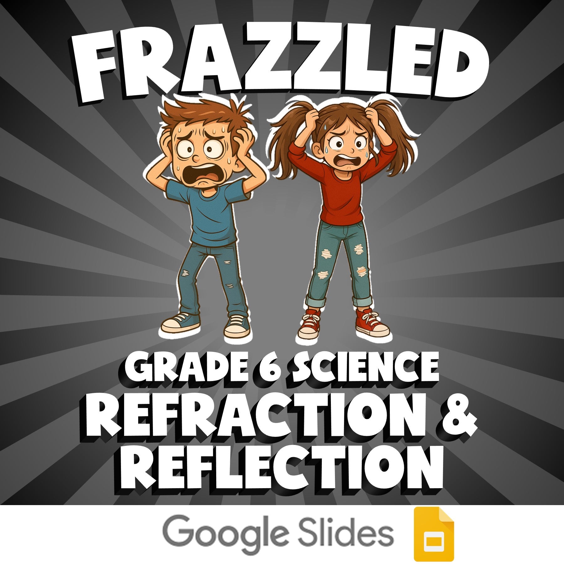 Refraction & Reflection FRAZZLED Science Game - No Prep Grade 6 Review Activity