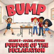 Purpose of the Declaration BUMP Socials Game - No Prep Grade 5 Review Activity
