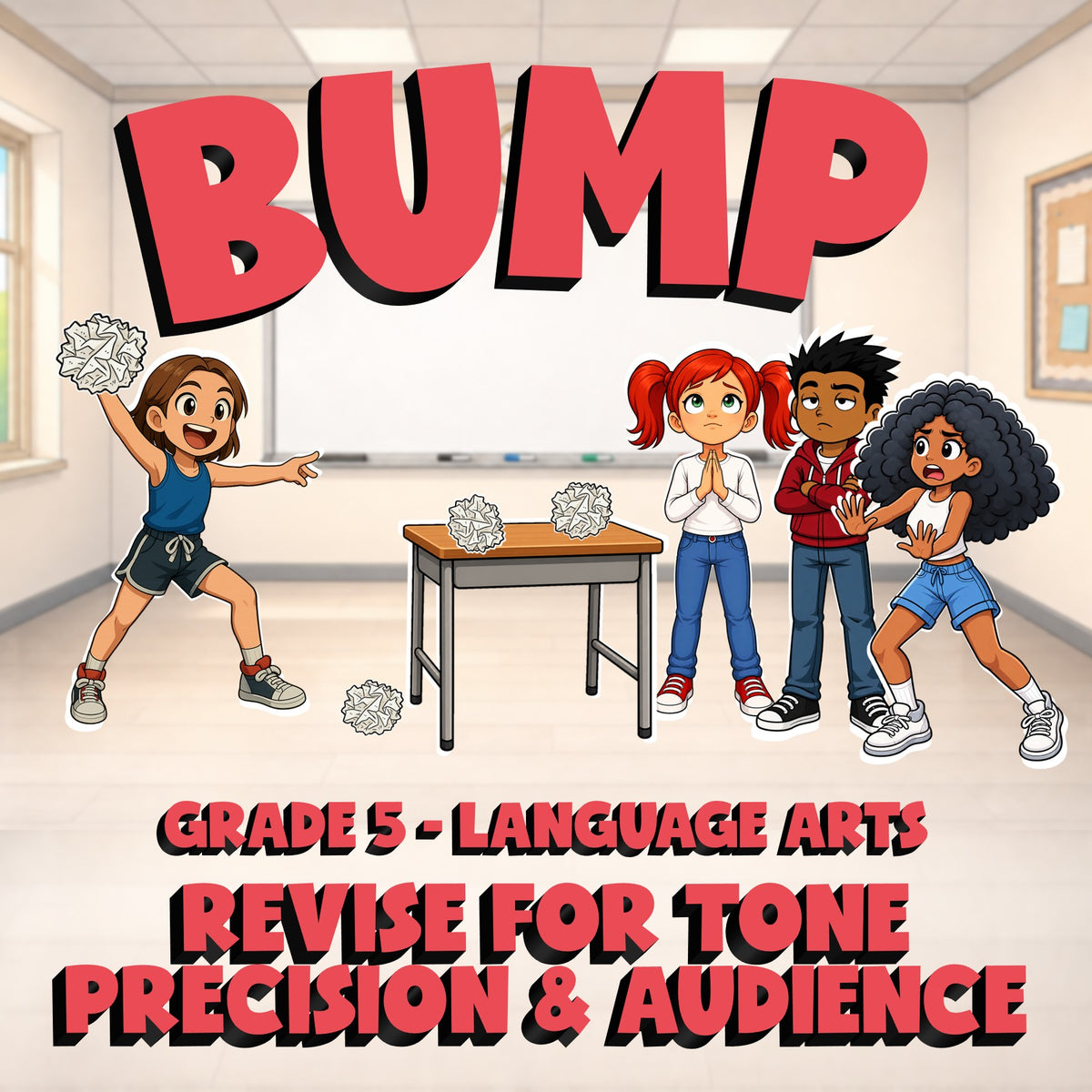 Revise for Tone Precision & Audience BUMP ELA Game - No Prep Grade 5 Review