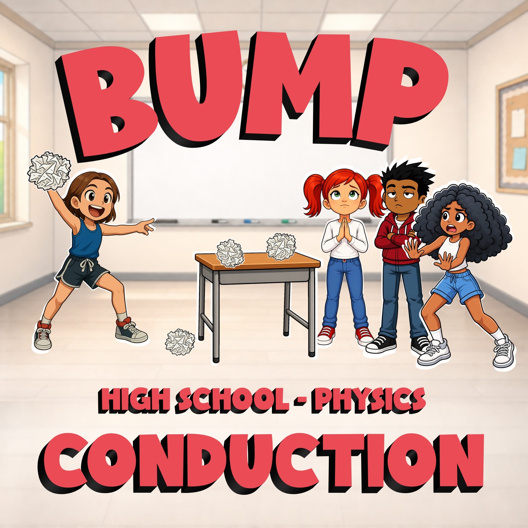 Conduction BUMP Science Game - No Prep Physics Review Activity