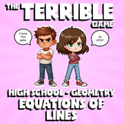 Equations of Lines THE TERRIBLE GAME - No Prep Geometry Math Review Activity