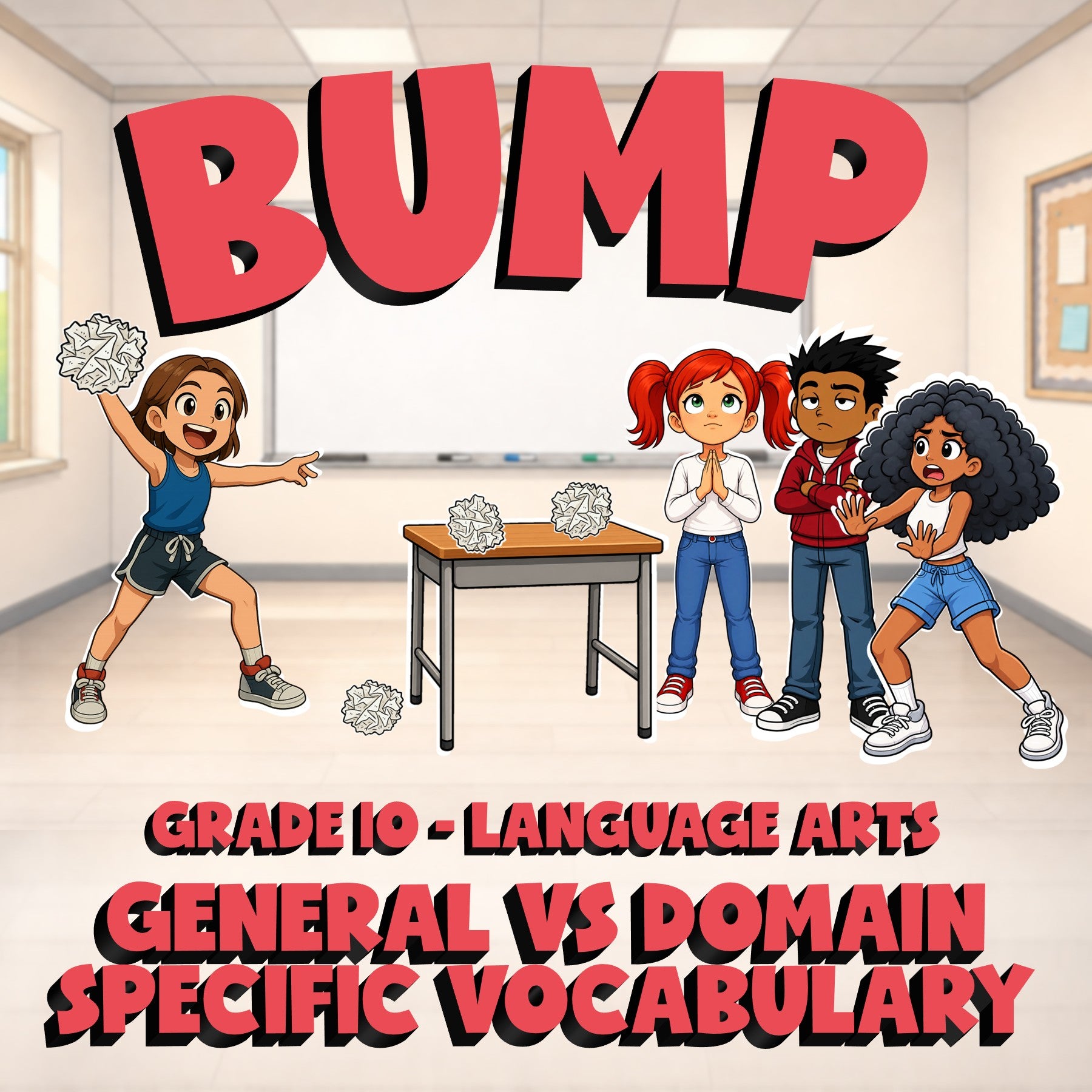 General vs Domain Specific Vocabulary BUMP ELA Game - No Prep Grade 10 Review