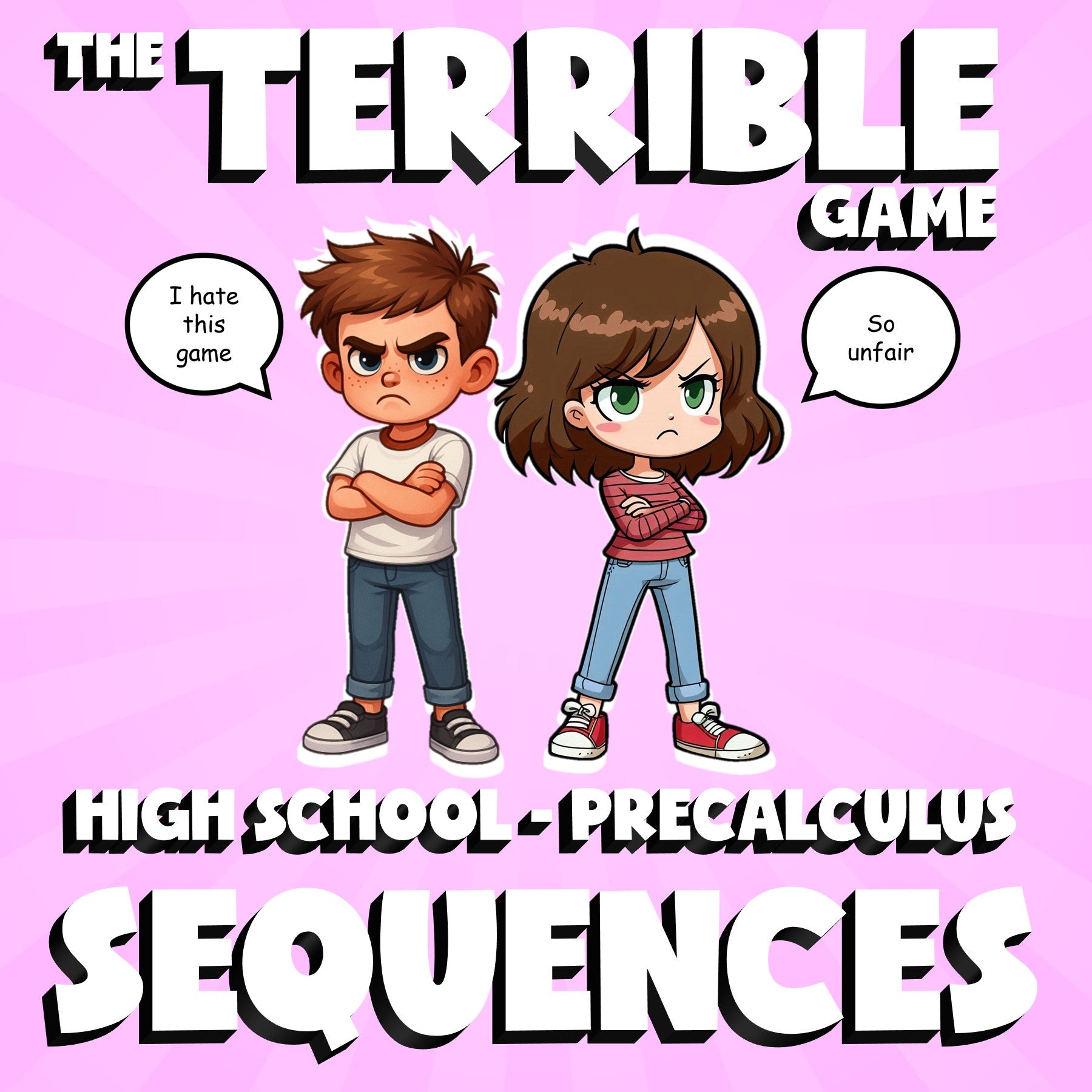 Sequences THE TERRIBLE GAME - No Prep PreCalculus Math Review Activity