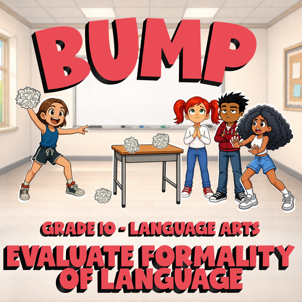 Evaluate Formality of Language BUMP ELA Game - No Prep Grade 10 Review Activity