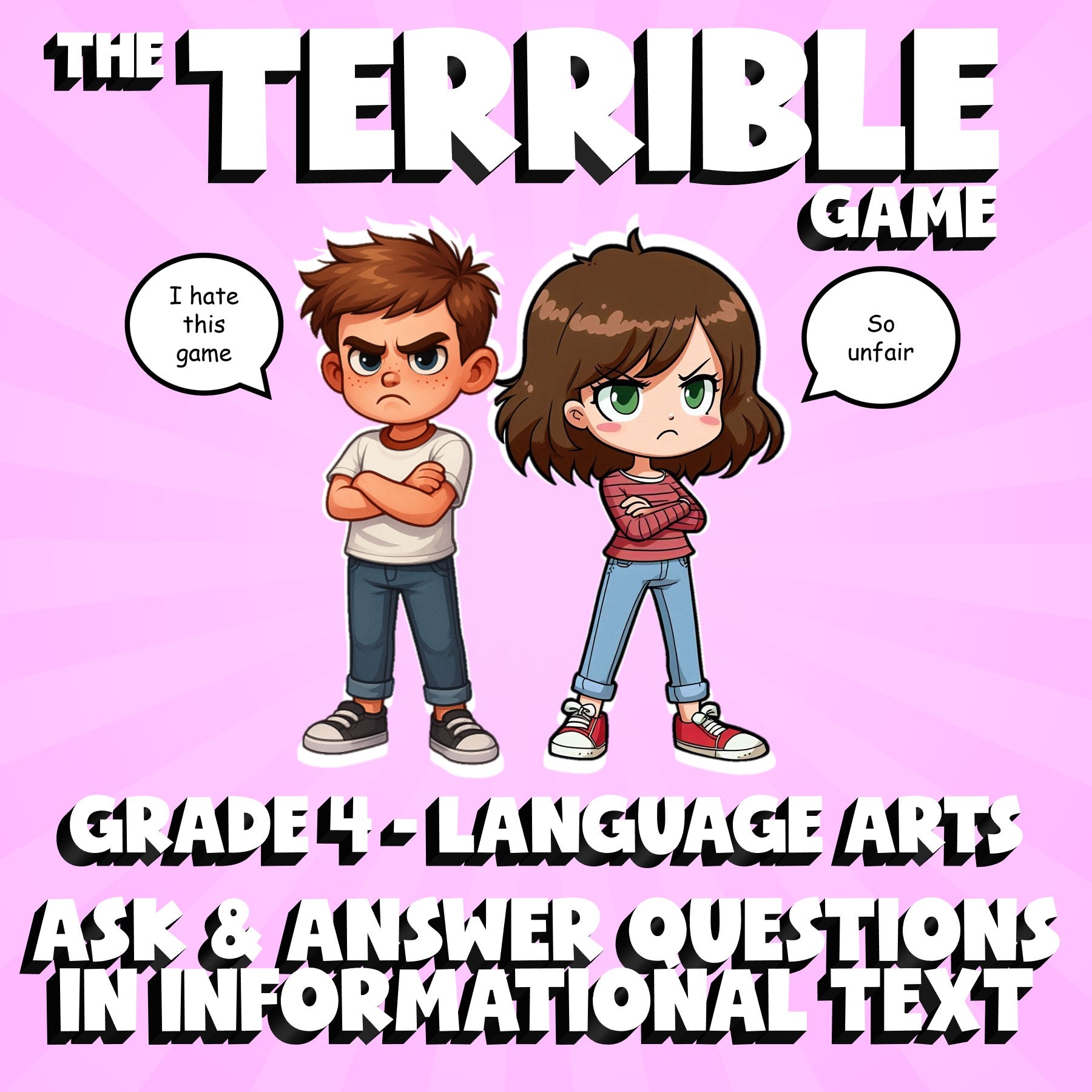Ask & Answer Questions in Informational Text THE TERRIBLE GAME - Grade 4 ELA