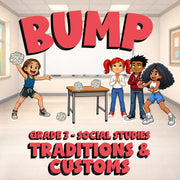 Traditions & Customs BUMP Socials Game - No Prep Grade 3 Review Activity