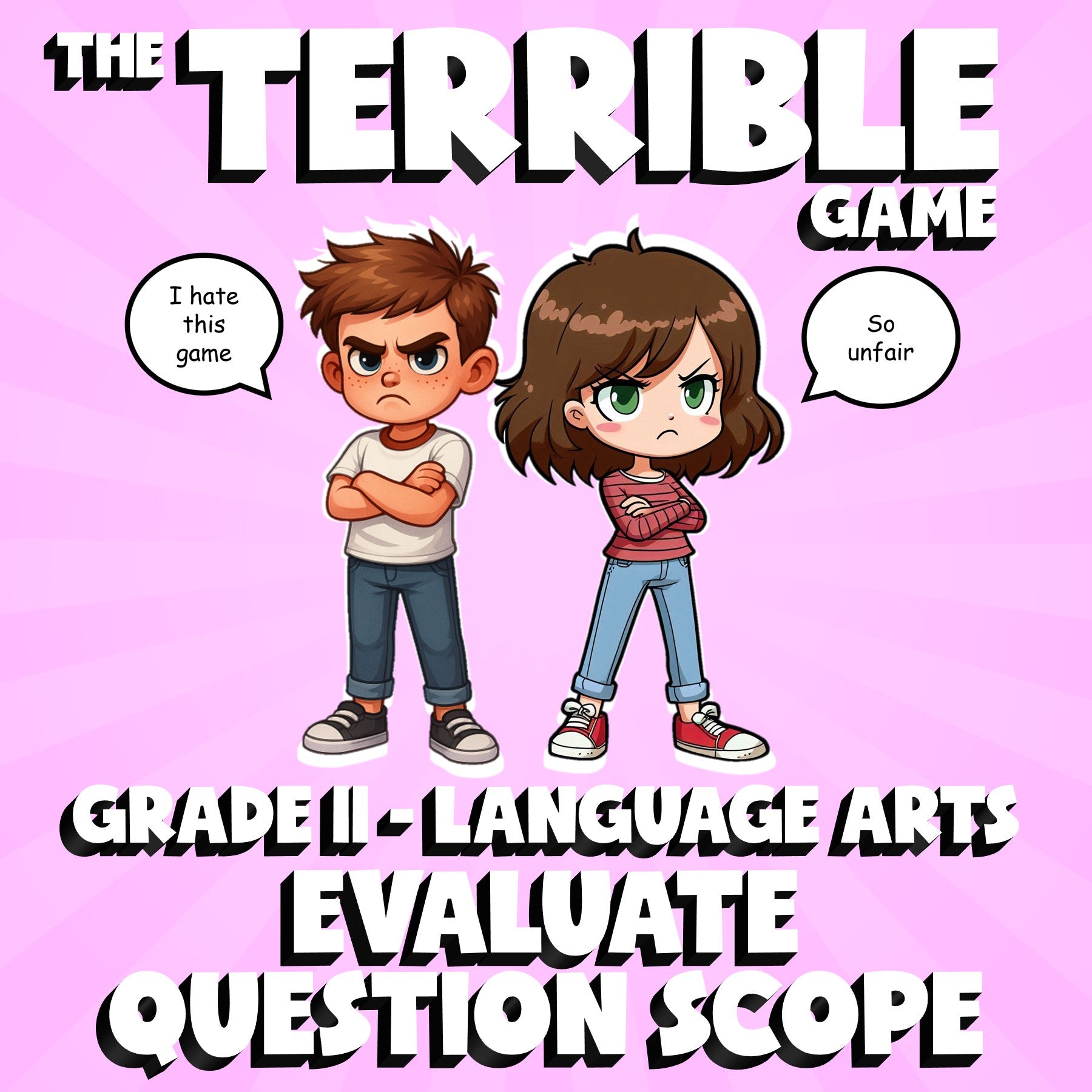 Evaluate Question Scope THE TERRIBLE GAME - No Prep Grade 11 ELA Review Activity