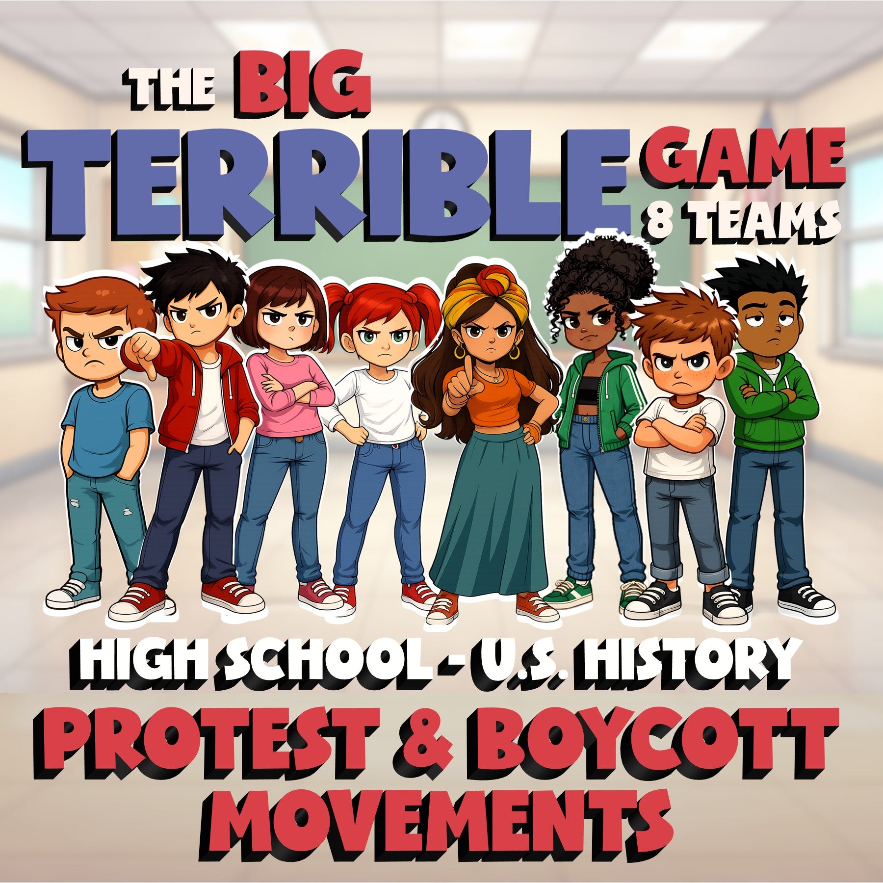 Protest & Boycott Movements BIG TERRIBLE GAME - No Prep U.S. History Review