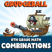Combinations GRUDGEBALL Math Game - No Prep Grade 8 Review Activity
