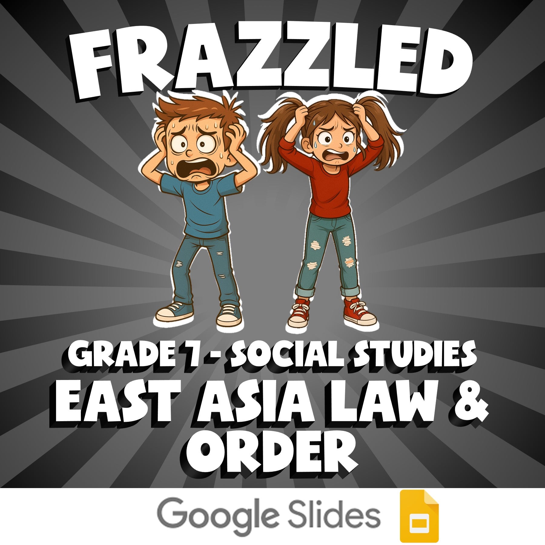 East Asia Law & Order FRAZZLED Socials Game - No Prep Grade 7 Review Activity