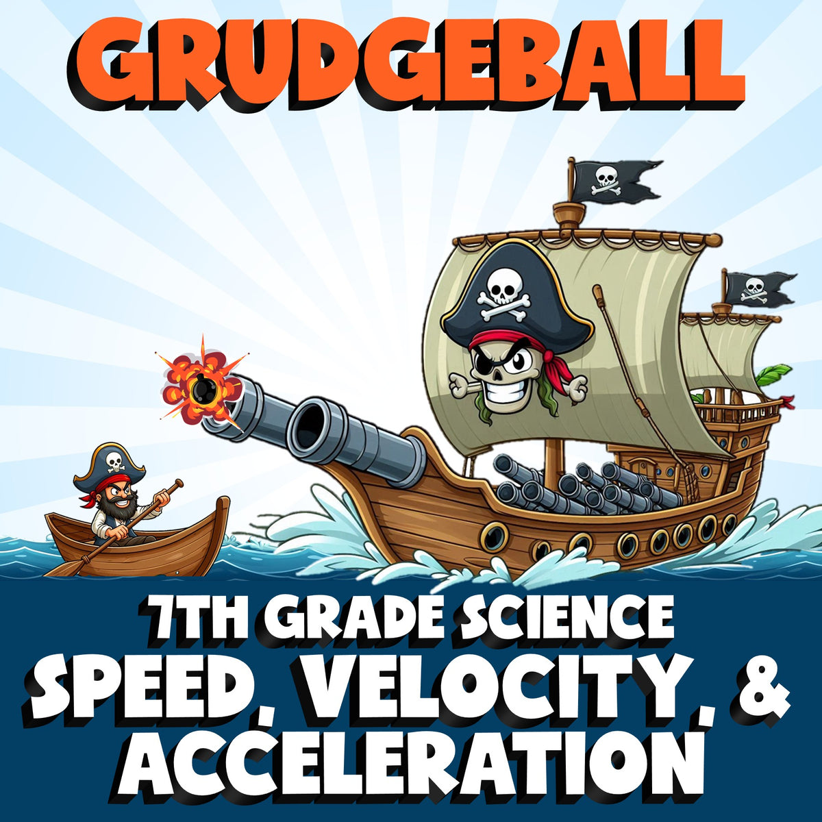 Speed, Velocity, & Acceleration GRUDGEBALL Science Game - No Prep Grade 7 Review