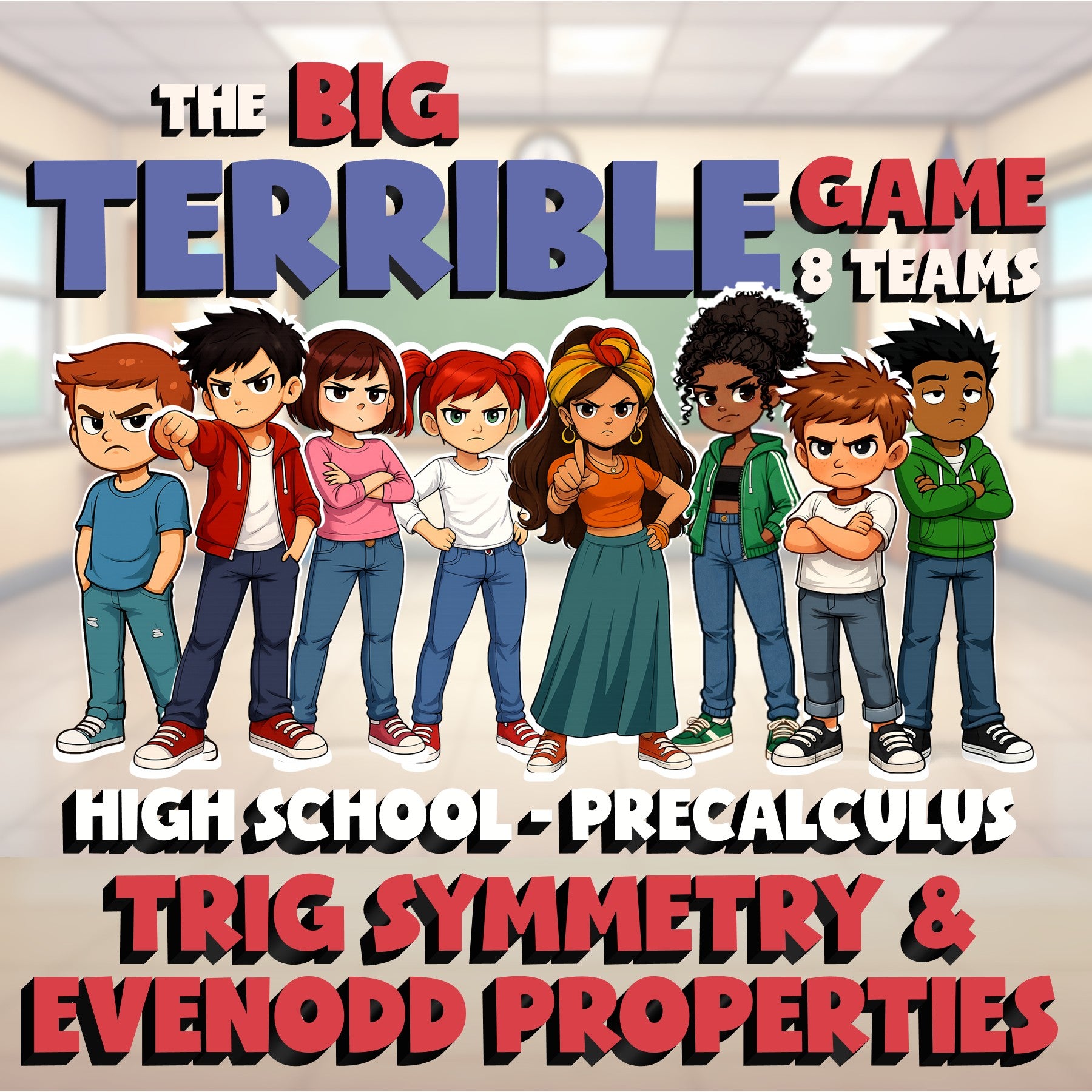 Trig Symmetry & EvenOdd Properties BIG TERRIBLE GAME - PreCalculus Math Review