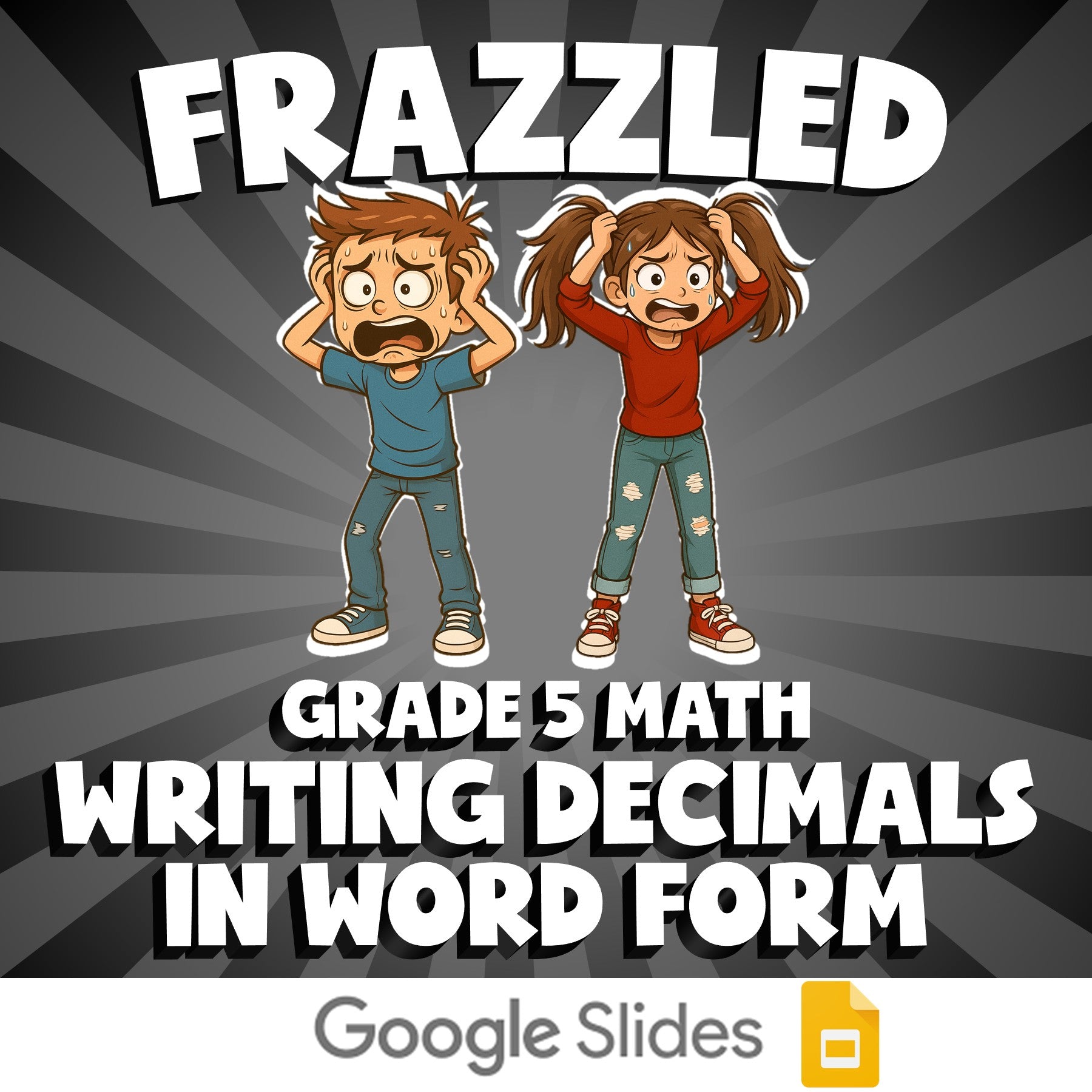 Writing Decimals in Word Form FRAZZLED Math Game - No Prep Grade 5 Review