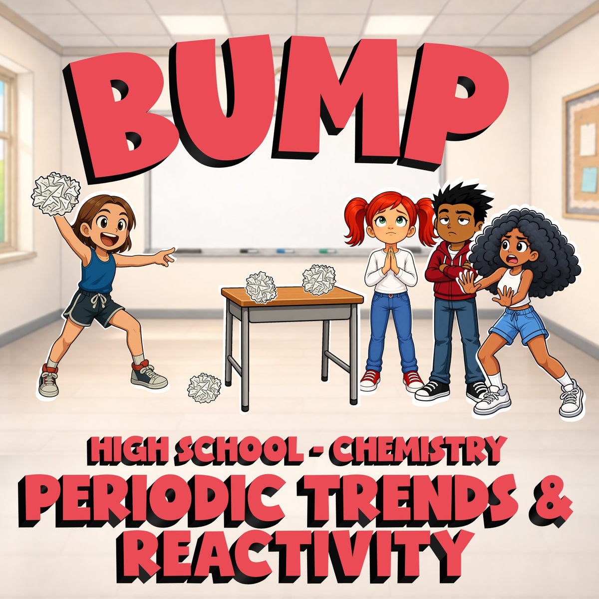 Periodic Trends & Reactivity BUMP Science Game - No Prep Chemistry Review
