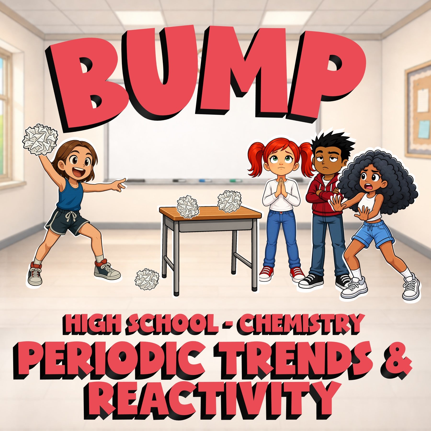 Periodic Trends & Reactivity BUMP Science Game - No Prep Chemistry Review