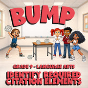 Identify Required Citation Elements BUMP ELA Game - No Prep Grade 9 Review