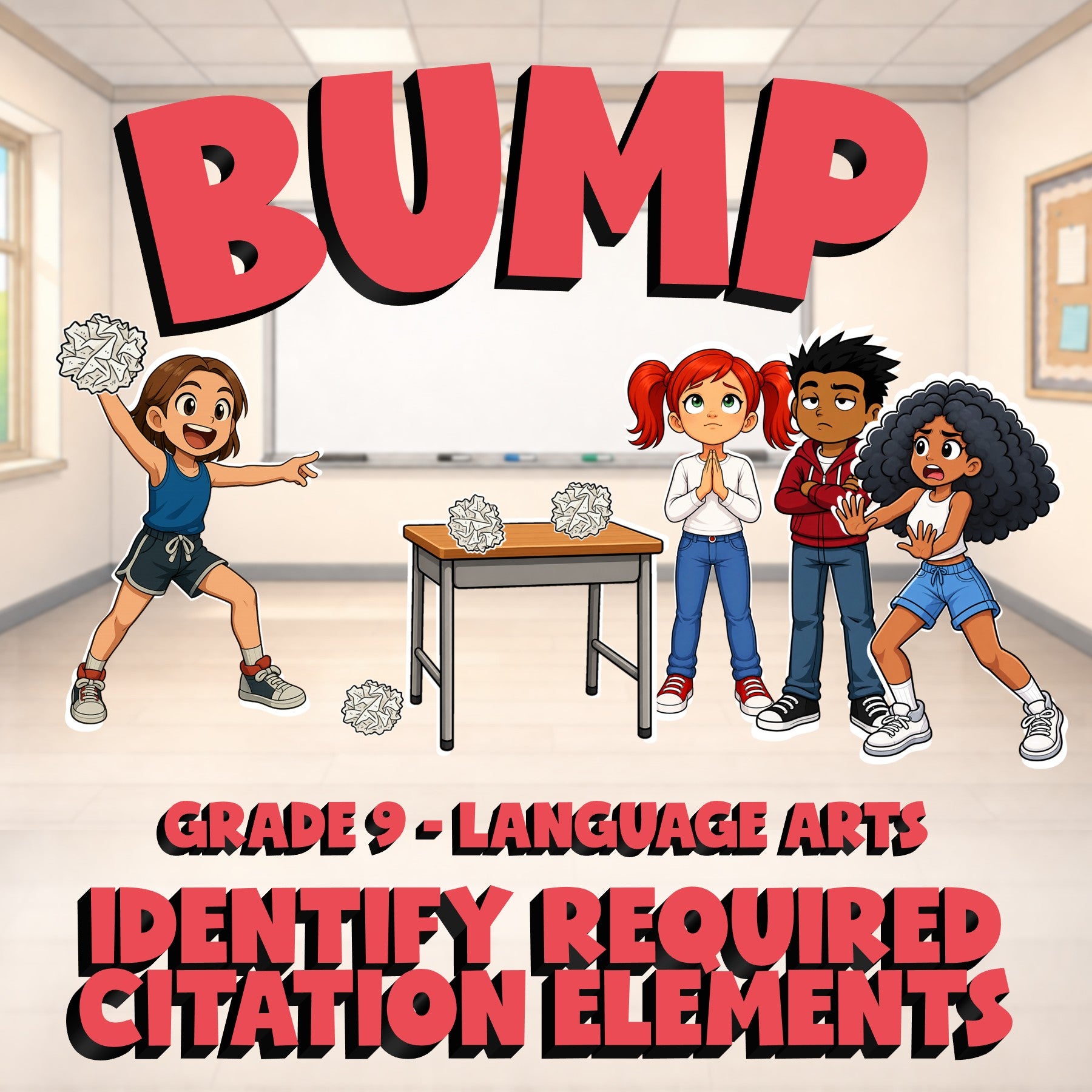 Identify Required Citation Elements BUMP ELA Game - No Prep Grade 9 Review