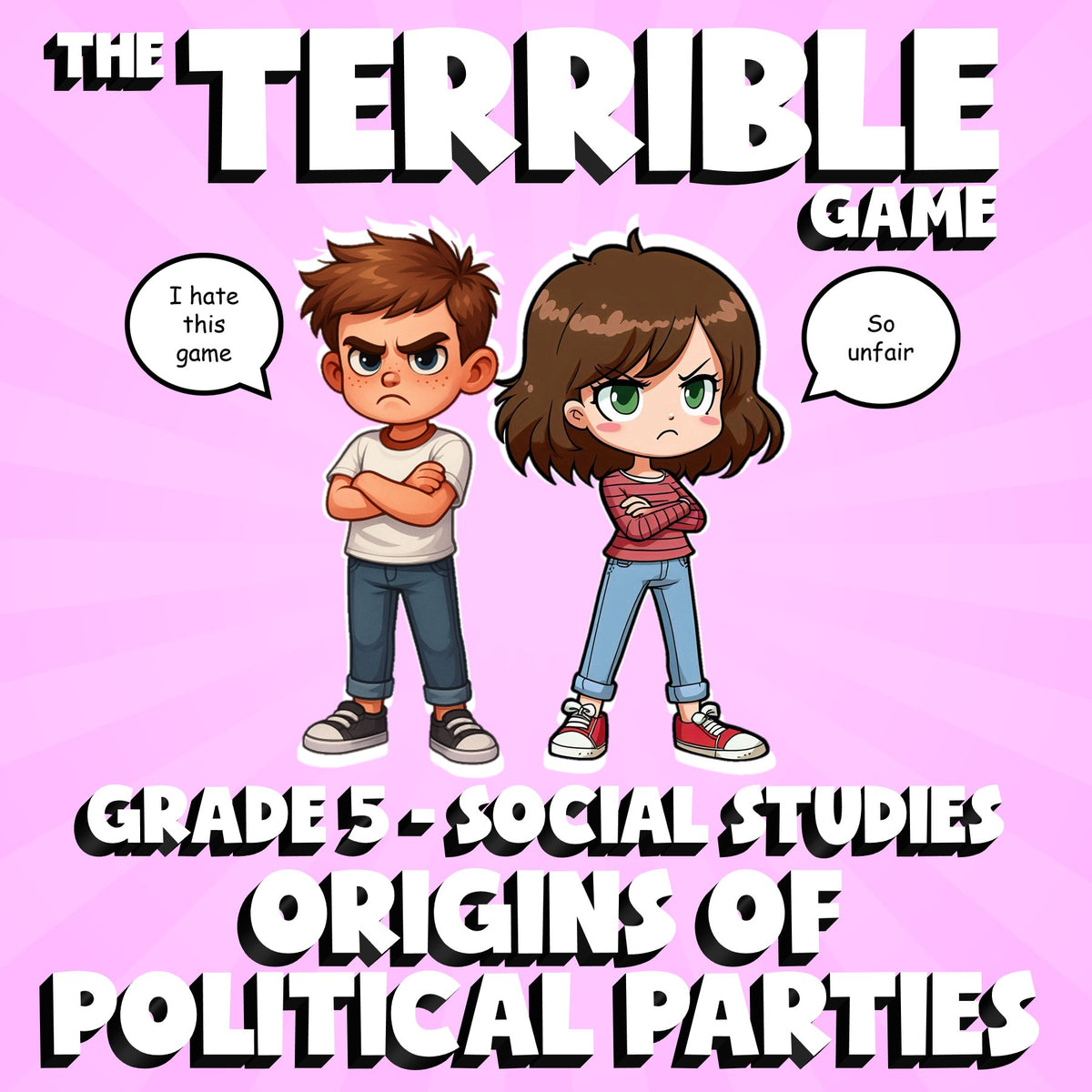 Origins of Political Parties THE TERRIBLE GAME - No Prep Grade 5 Socials Review