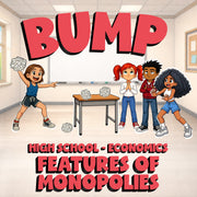Features of Monopolies BUMP Economics Game - No Prep Review Activity