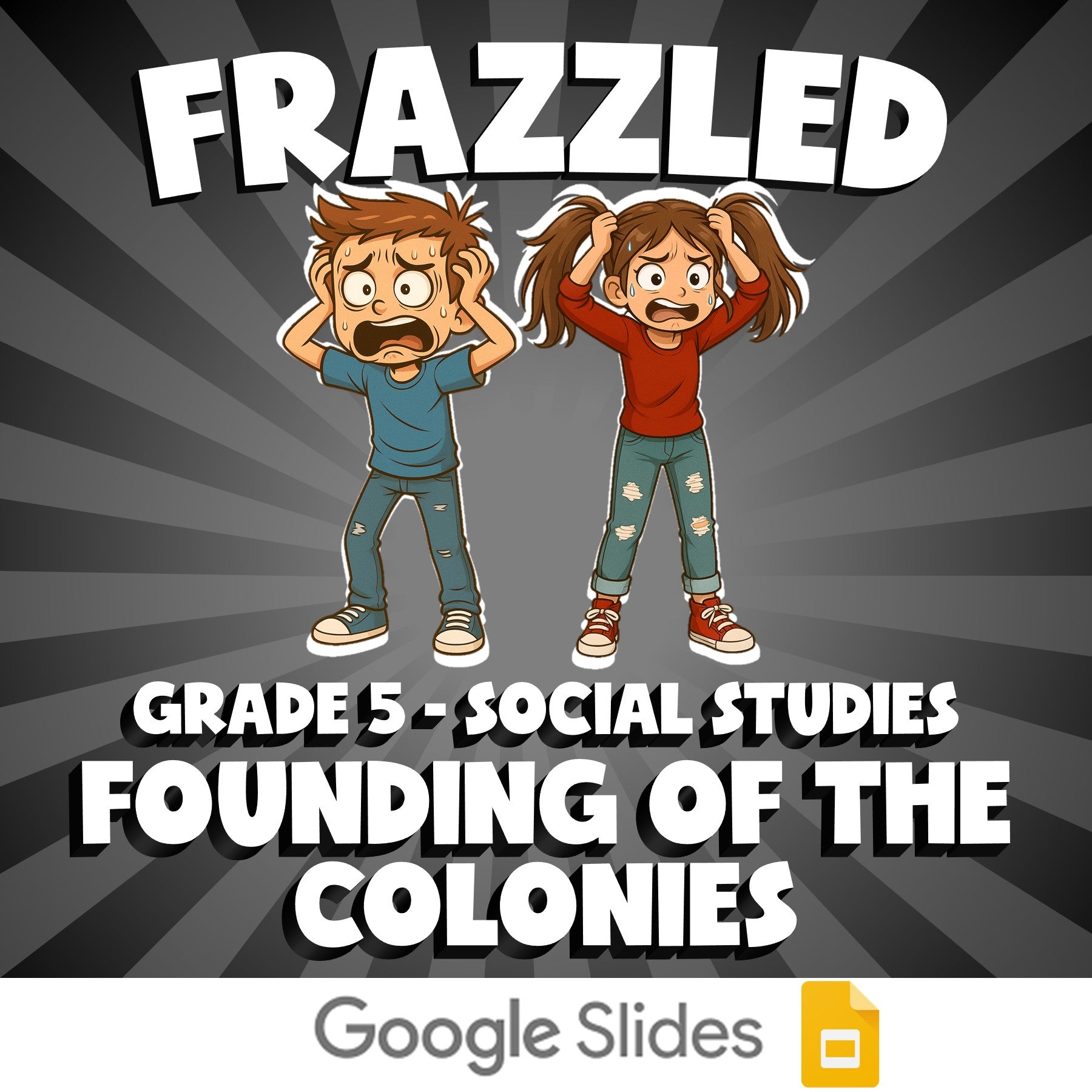 Founding of the Colonies FRAZZLED Socials Game - No Prep Grade 5 Review Activity