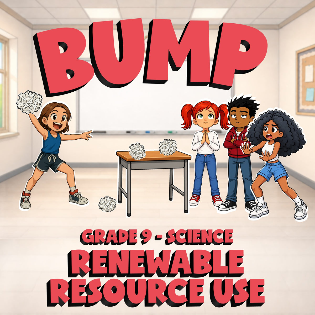 Renewable Resource Use BUMP Science Game - No Prep Grade 9 Review Activity