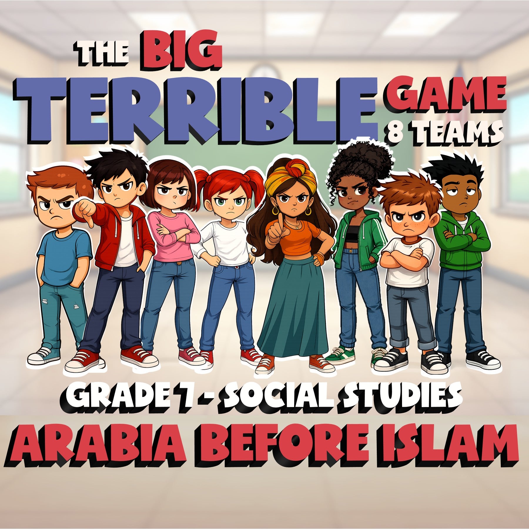 Arabia Before Islam BIG TERRIBLE GAME - No Prep Grade 7 Socials Review Activity