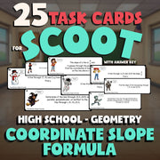 Coordinate Slope Formula SCOOT TASK CARDS Math Game - No Prep Geometry Review