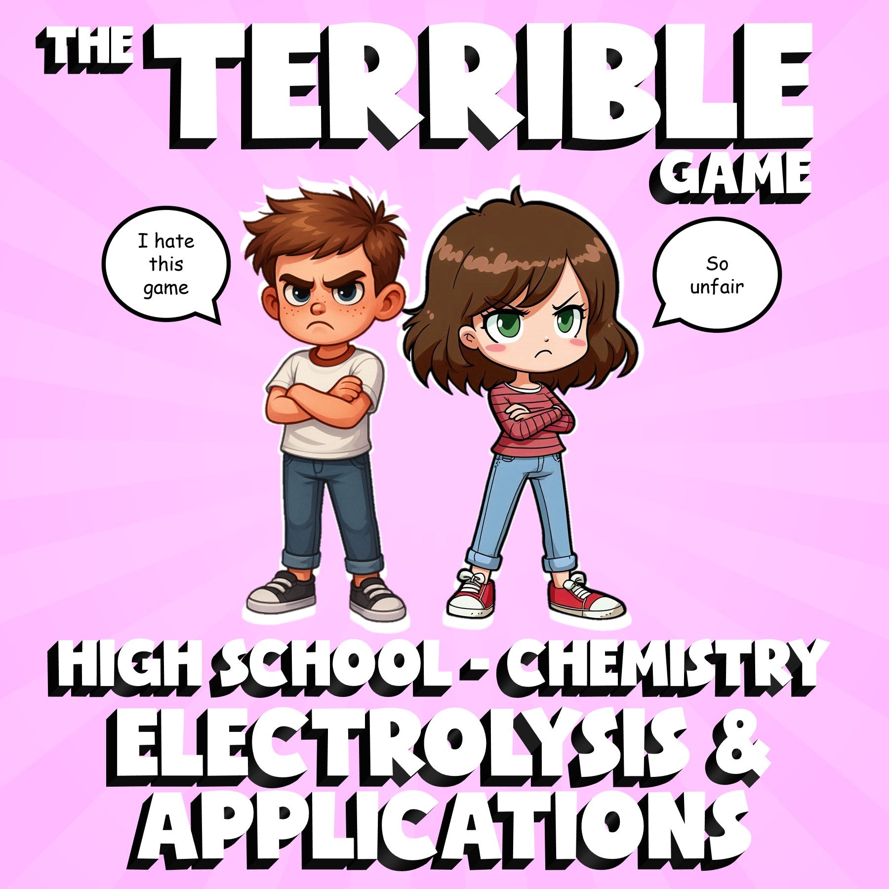 Electrolysis & Applications THE TERRIBLE GAME - No Prep Chemistry Science Review