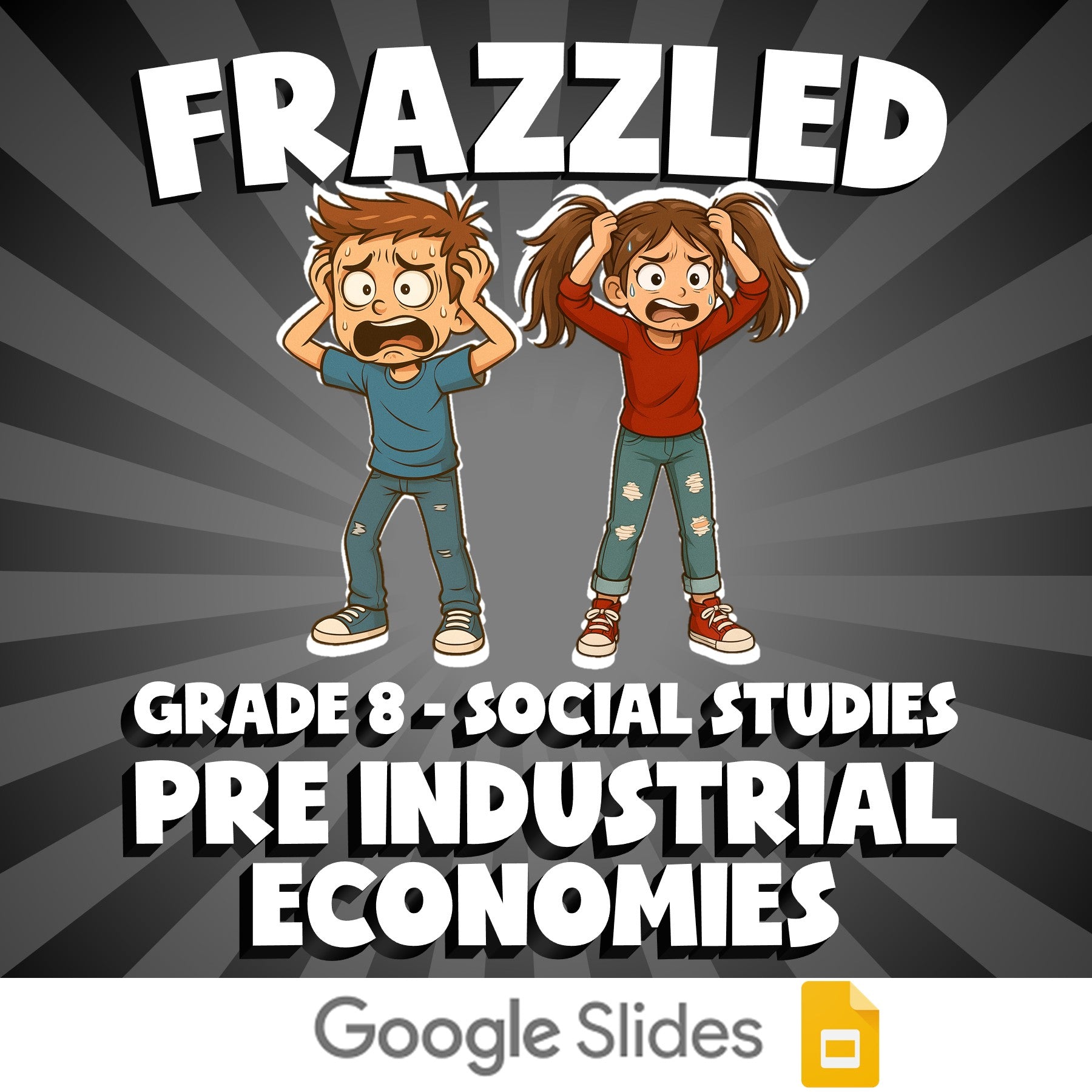 Pre Industrial Economies FRAZZLED Socials Game - No Prep Grade 8 Review Activity