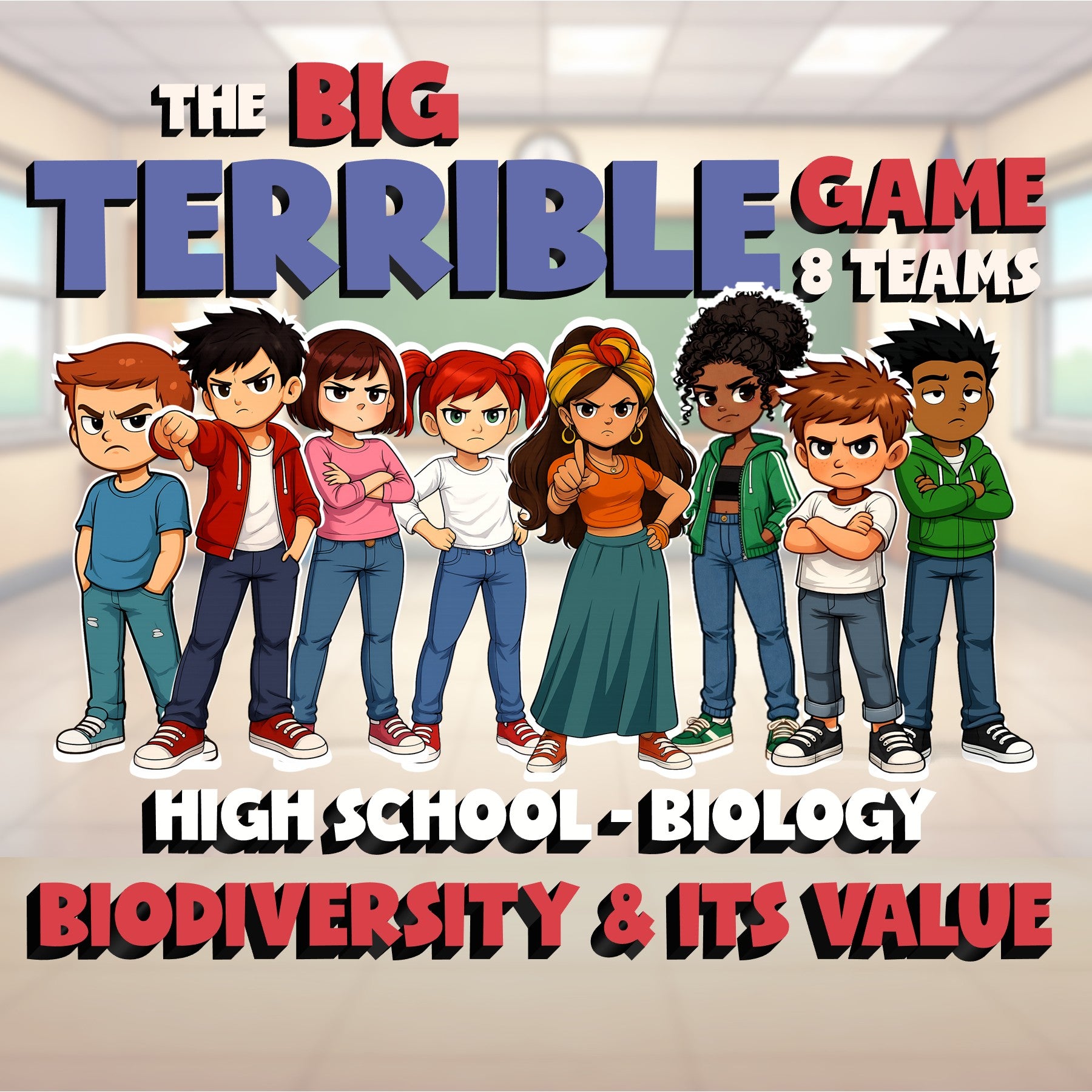 Biodiversity & Its Value BIG TERRIBLE GAME - No Prep Biology Science Review